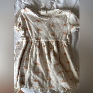 Kate Quinn Cream and Orange Kids Dress